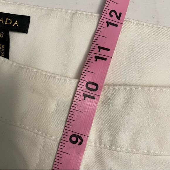 ESCADA WHITE MIDRISE SLIM ANKLE TROUSER PANTS,‎ zipped hems size 36 / small - Picture 9 of 13